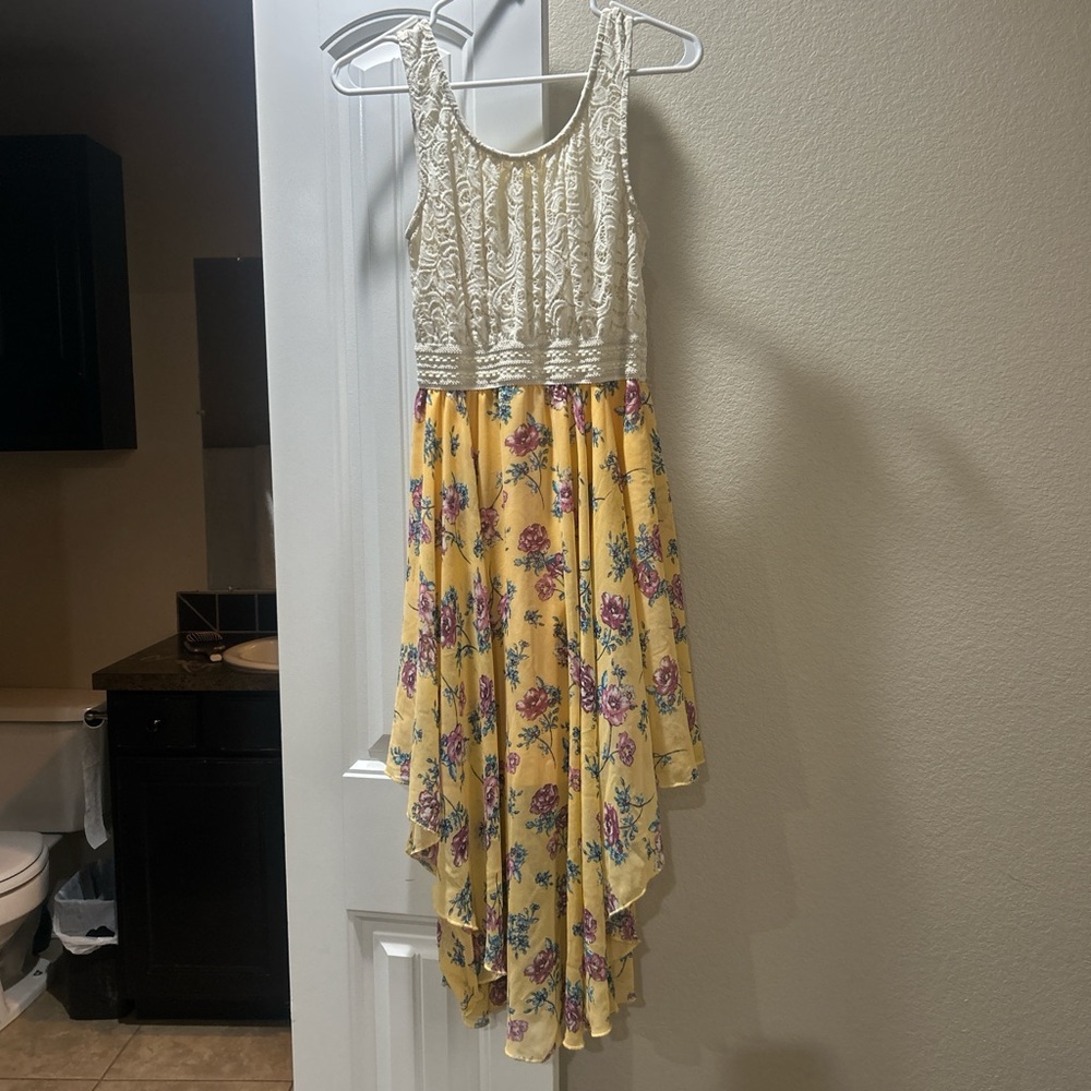 Wishful Park Cream and Yellow Floral Maxi Dress